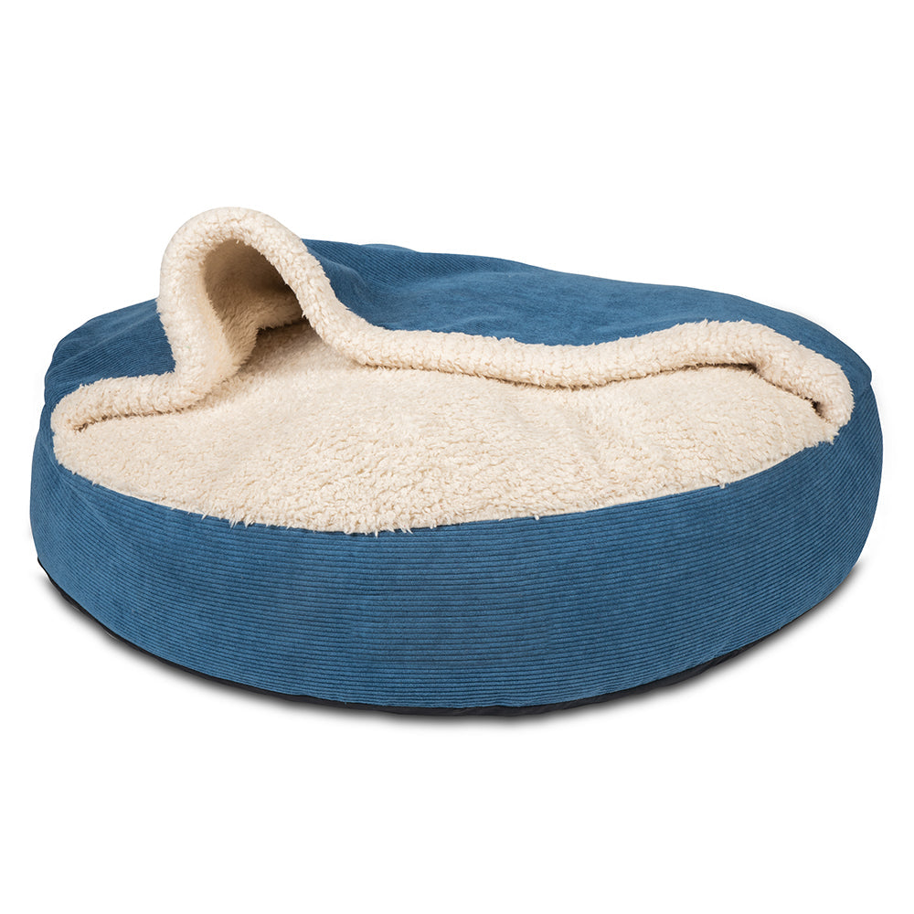 Furry Snuggler Bed Blue Pawpourri